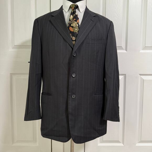 Ferretti Uomo Super 100's Merino Wool Men's Gray Blazer Jacket Size 44R - Picture 1 of 15